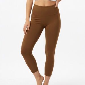 Spanx Ready-to-Wow Structured Leggings Size M Copper Brown Casual Slimming Pant